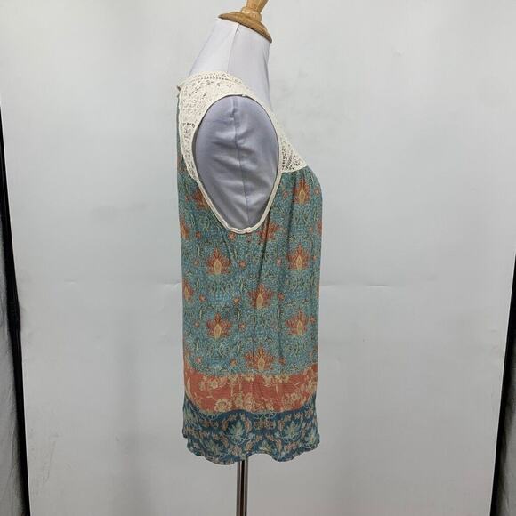 Maeve Top Womens S Small Multi Laced Eleanor Crochet Floral Lined Keyhole Blouse - Picture 5 of 14